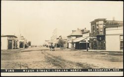 River Street Looking North, Bridgeport, Nebraska Postcard