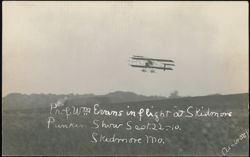 Prof. William Evans Flight at Skidmore Punkin Show 1910 Postcard