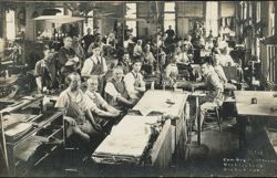 Rare! Cowboy Handmade Boot Factory Interior, Olathe, Kansas Postcard