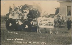 Ladies of the Maccabees Corn Carnival Parade Float Postcard