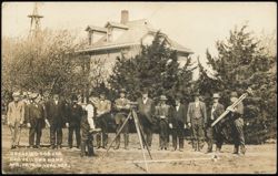 Breaking Sod for Odd Fellows Home, York, Nebraska 1910 Postcard