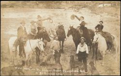 Wolf Hunt on McConnell Ranch, Georgetown, Nebraska Postcard