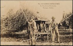 Leader-Ospraymo Spraying Machine at Stephens Orchards Postcard
