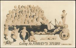 Going to Harvey's Studio, Lebanon, Indiana, 1916 Postcard