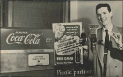 Coca-Cola Calling Radio Promotion WNBH 1340 Postcard
