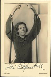 Autographed Leni Riefenstahl Portrait by Atelier Jacobi Berlin Postcard