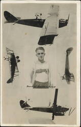 Fearless Freddie Lund Stunt Pilot Aerobatics Postcard