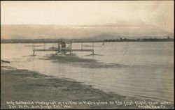 Curtiss Hydro-plane First Flight from Water, San Diego Postcard