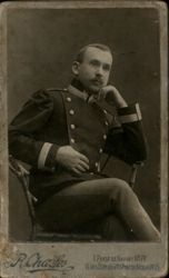 Portrait of a Man in Military Uniform by R. Charles Original Photograph