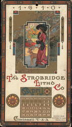 1910 April Calendar, Strobridge Litho Co. Advertising Ephemera