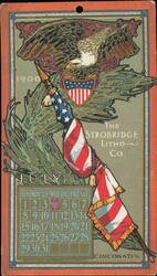 1900 July Calendar and The Surrender Tree Santiago de Cuba Ephemera