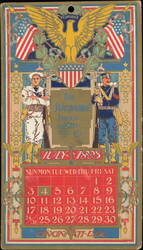 Strobridge Lithographing Co. July 1898 Calendar Ephemera