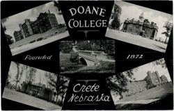 Doane College Campus Views, Crete, Nebraska Postcard