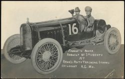 Famous 16 Racer Rebuilt by Rahe's Auto Training School Postcard