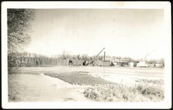 Burwell Dam Construction, November 9, 1937 Postcard