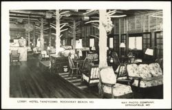 Lobby, Hotel Taneycomo, Rockaway Beach, Missouri Postcard