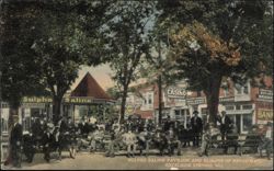 Sulpho Saline Pavilion and Broadway, Excelsior Springs, MO Postcard