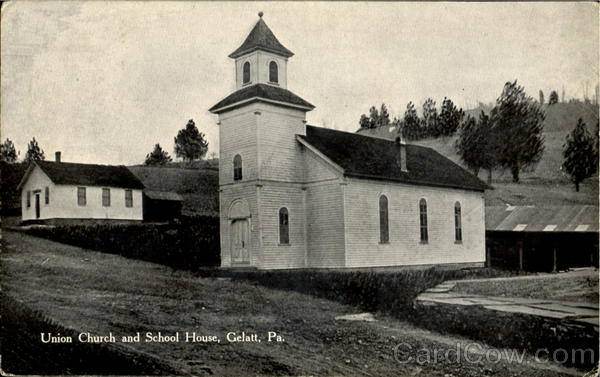 Union Church And School House Gelatt Pennsylvania