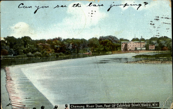 Chemung River Dam, Columbia Street Elmira New York