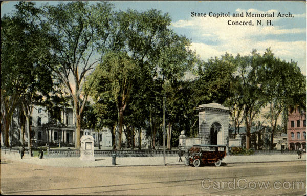 State Capitol And Memorial Arch Concord New Hampshire