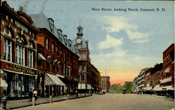 Main Street Looking North Concord New Hampshire