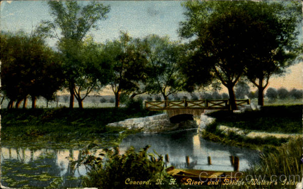 River And Bridge, Walker's Island Concord New Hampshire