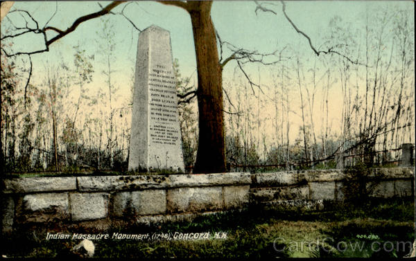 Indian Massacre Monument Concord New Hampshire
