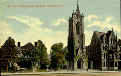 St. Luke's Church And Rectory Scranton, PA Postcard Postcard