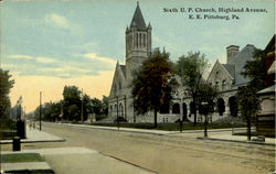 Sixth U. P. Church, Highland Avenue Postcard