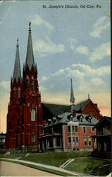 St. Joseph's Church Oil City, PA Postcard Postcard