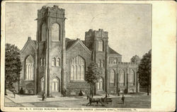Rev. B. F. Stevens Memorial Methodist Episcopal Church, Thirteenth Street Harrisburg, PA Postcard Postcard