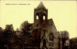 Baptist Church Coudersport, PA Postcard Postcard