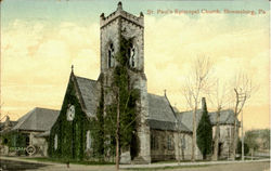 St. Paul's Episcopal Church Bloomsburg, PA Postcard Postcard