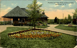 Pavilion And Tulip Beds, Seneca Park Rochester, NY Postcard Postcard