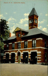 Central Fire Station Postcard