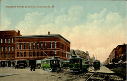 Pleasant Street Junction Concord, NH Postcard Postcard