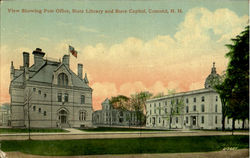 Post Office State Library And State Capitol Postcard