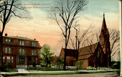 St. John's Catholic Church Concord, NH Postcard Postcard