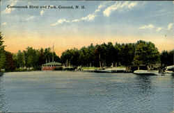 Contoocook River And Park Postcard
