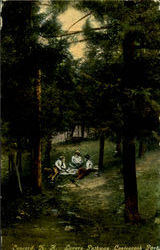 Lovers Pathway, Contoocook Park Postcard