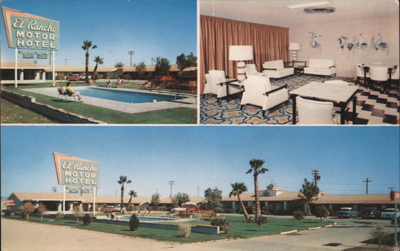 El Rancho Motor Hotel, Pool, Lobby, Yuma, AZ Arizona
