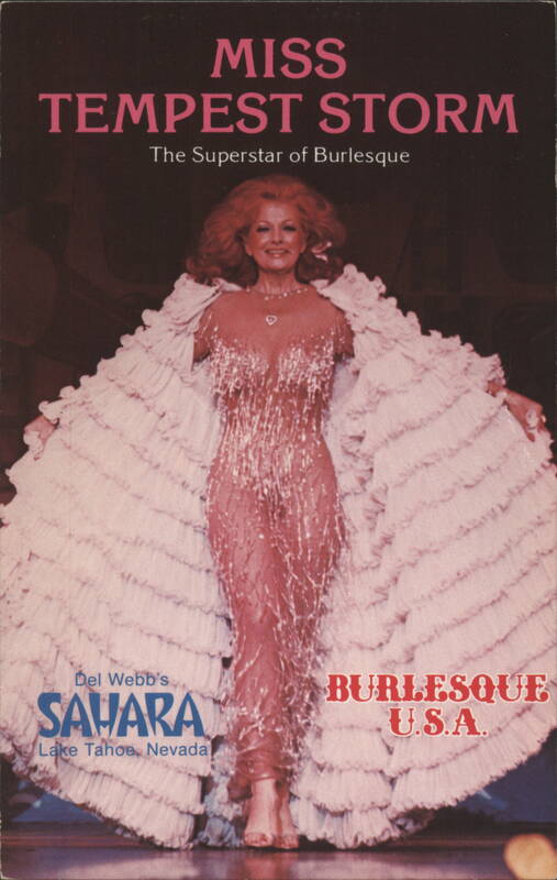 Miss Tempest Storm, Superstar of Burlesque, Del Webb's Sahara