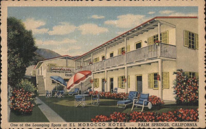 El Morocco Hotel Lounging Spot, Palm Springs California