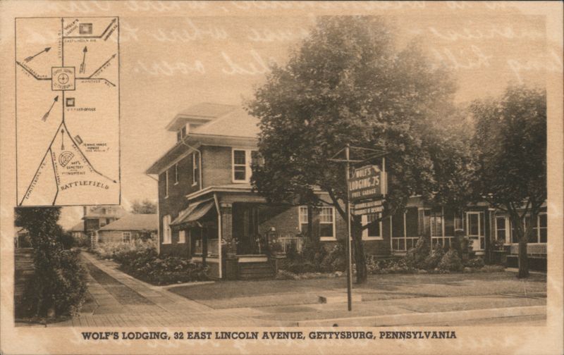 Wolf's Lodging, Gettysburg, PA - Map and Building Pennsylvania