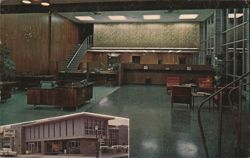 Stockton Savings & Loan Assoc. Modern Office Building Postcard