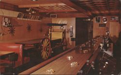 THE HUB Bar Interior, Santa Rosa, CA - Whiskey Prices Postcard