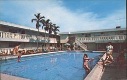 Miami Airways Motel Swimming Pool - Miami Springs, FL Postcard