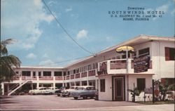 Downtown SOUTHWINDS MOTEL, US Hwy 1 & 41 Postcard