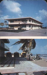 Ocean Palm Motor Hotel, Private Beach & Cabanas Postcard
