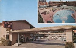Desert Inn Motel, Swimming Pool & Buildings Postcard